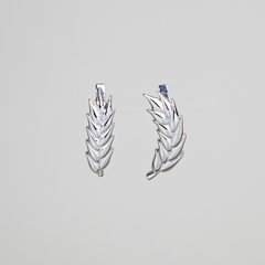 Silver spike earrings