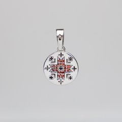 Silver pendant: Vyshyvanka of the indomitable