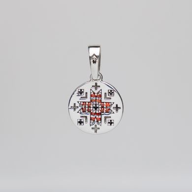 Silver pendant: Vyshyvanka of the indomitable