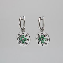 Silver earrings: Vyshyvanka indomitable