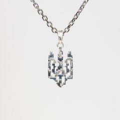 Silver pendant: Pixel