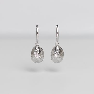 Silver earrings: Walnut