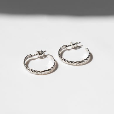 Small silver earrings: Ear rings (2 cm)