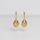 Gold-plated silver earrings: Walnut