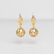 Gold-plated silver earrings: Pearl