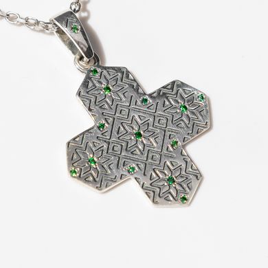 Silver pendant: Vyshyvanka