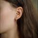 Silver earrings with a diamond: Tenderness