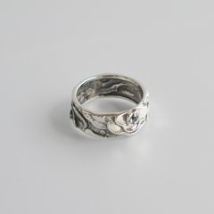 Silver ring: Roses with Topaz