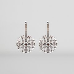 Silver earrings: Code of the Nation