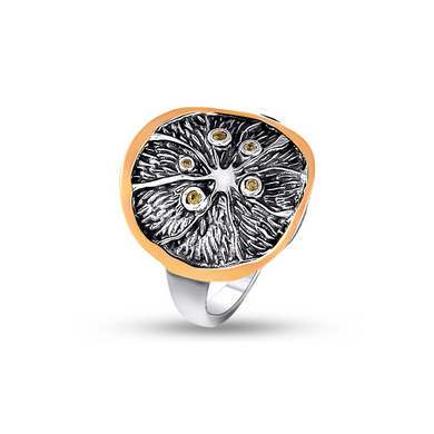 Silver ring: Lemon