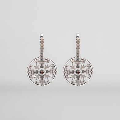 Silver earrings: Code of the Nation