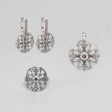 Silver earrings: Code of the Nation