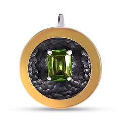 Silver Pendant: Green Eye