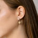 Silver earrings: Citrine