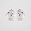 Silver earrings: poppies