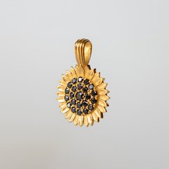 Silver pendant: Sunflowers