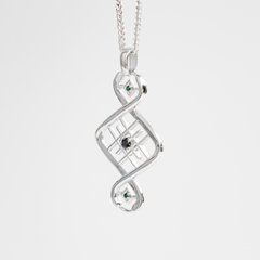 Silver pendant: DNA