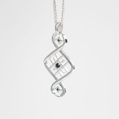 Silver pendant: DNA