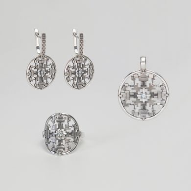 Silver earrings: Code of the Nation