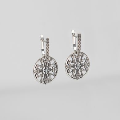 Silver earrings: Code of the Nation