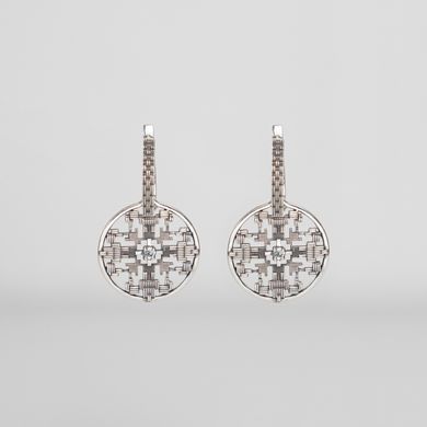 Silver earrings: Code of the Nation