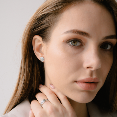 Silver earrings: Vyshyvanka