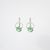 Silver earrings: Green circle