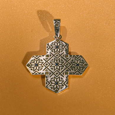 Silver pendant: Vyshyvanka