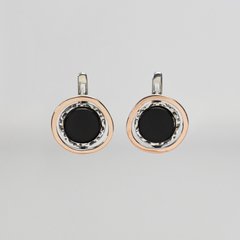 Silver earrings: Black eyes