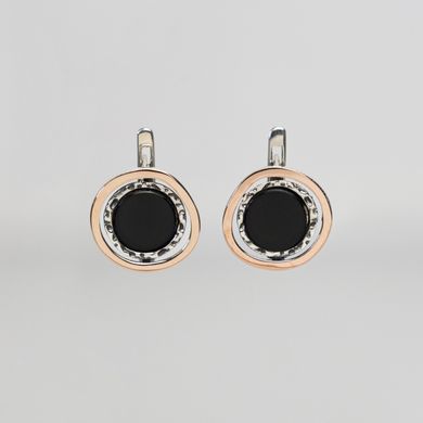 Silver earrings: Black eyes