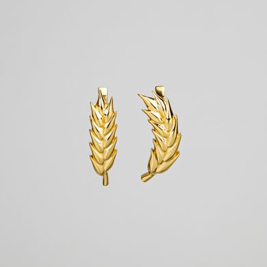 Silver earrings: Spikelets