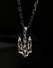 Silver pendant: Pixel