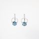 Silver earrings: Blue circle