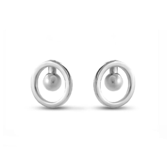 Silver earrings: Magic circle